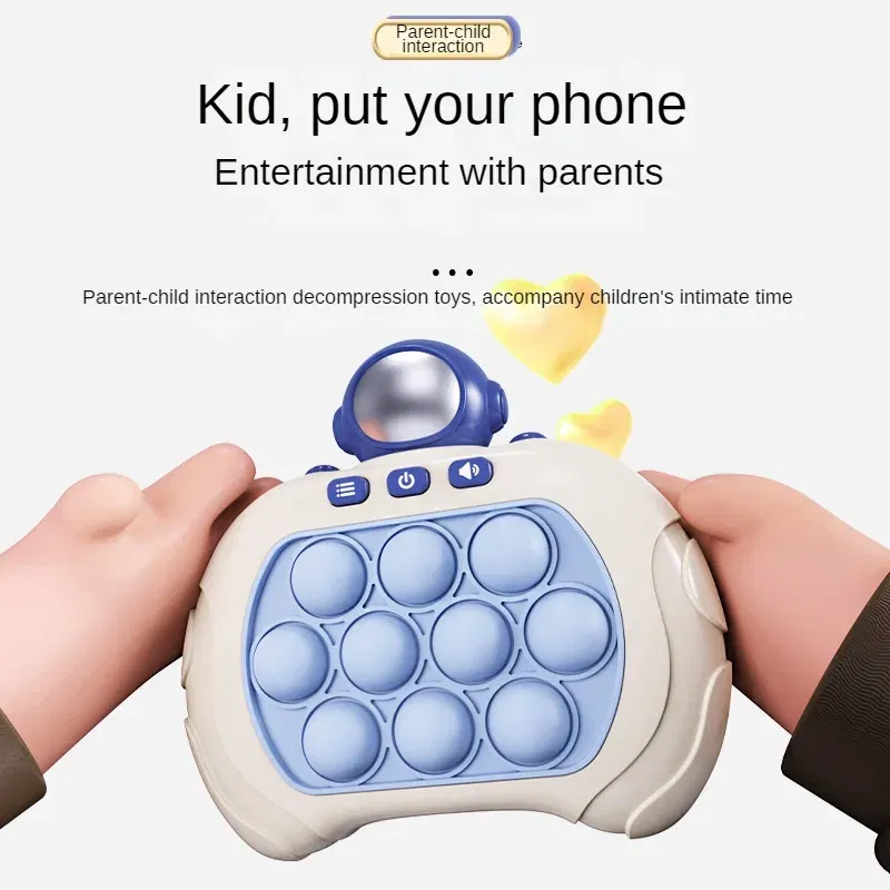 Color: VIOLET/?«?—?…° - 999 Level Electronic Pop Quick Push Bubbles Game Machine Kids Cartoon Fun Squeezing Toys Anti Stress Sensory Bubble Toy Gifts