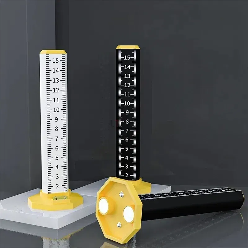 Color: Fuchsia - Light Steel Keel Suspended Ceiling Leveling Special Ruler Equal Height Level Ruler Dual Purpose Magnetic Wall Past Tile Lay Tool
