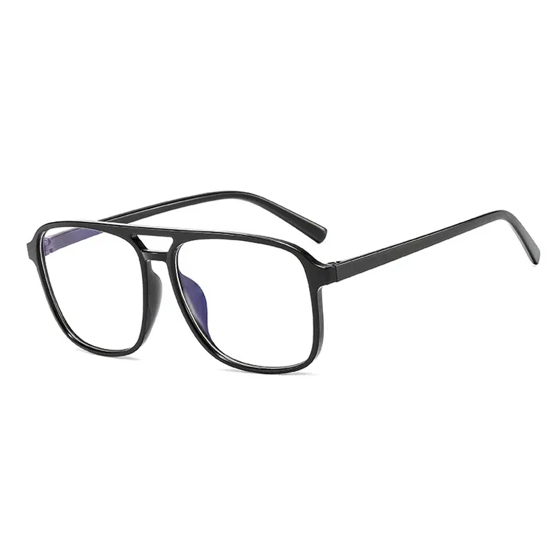 Frame Color: WHITE - High-quality Unisex Plain glasses women men glasses lens square glasses male female Plain glasses
