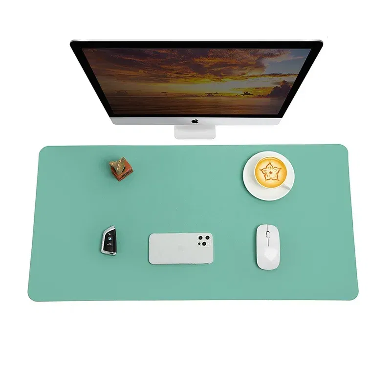 Orange Large Mouse Pad Extra Big Non-Slip Desk Pad Waterproof PU Leather Desk Table Protector Gaming Mouse Mat for Game Office Work
