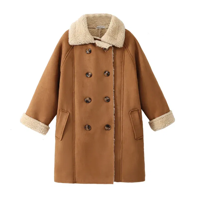 Color: GRAY, Kid Size: 3T - Winter Girls Wool Coat Long Double-faced Tweed Overcoat for Kids Fashion Casual Grey 10 12 14 Years Teenage Children Outerwear
