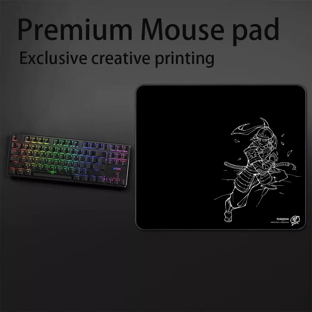 Color: WHITE, Size: XXS - Gamer Professional Kurosun Samurai Gaming Mouse Pad Game Ultrafine Surface Balance Mouse Mat 45x40CM E-Sports Mousepad Desk Mat