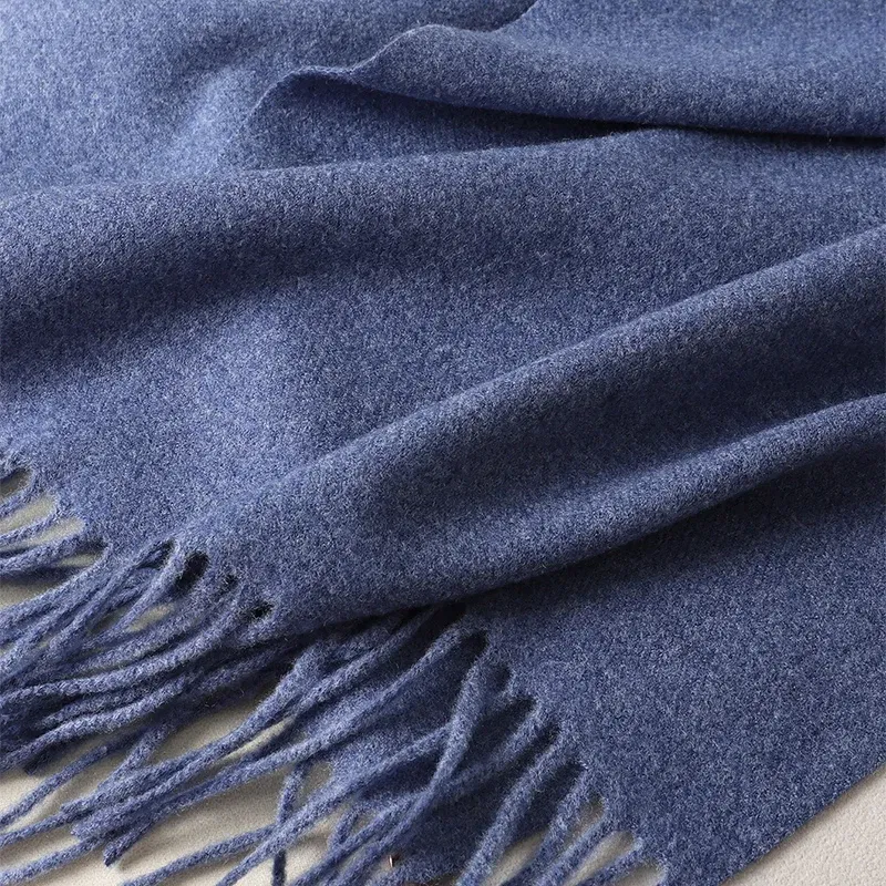 Color: Lemon yellow - New 62 Color Winter Scarf For Women Long Warm Cashmere Scarves Hijab Solid Lady Shawl Wrap Female Pashmina Bandana Head Scarfs