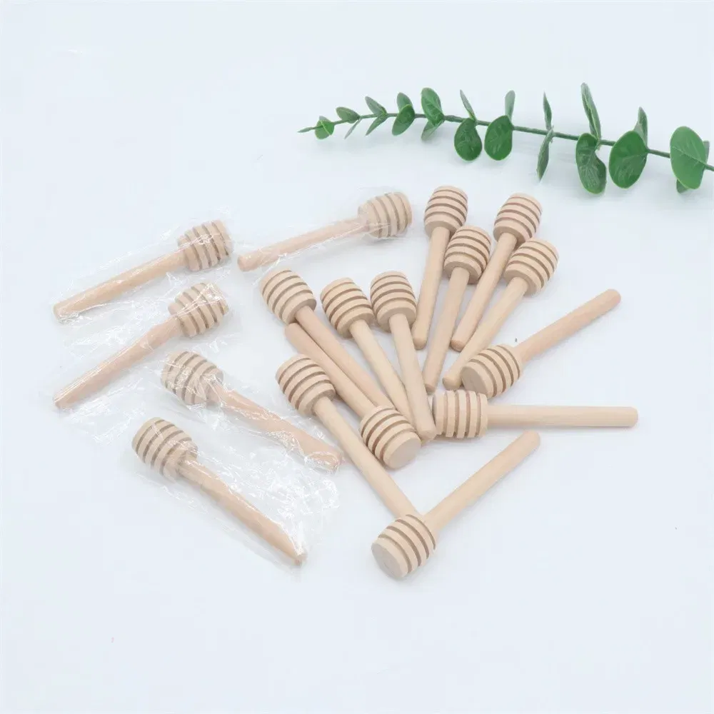 Color: Silver, Ships From: CHINA - 8/16CM Mini Wooden Honey Spoon Eco-Friendly Long Handle Mixing Stick Dessert Tool Wooden Stir Bar For Honey Jar Kitchen Supplies