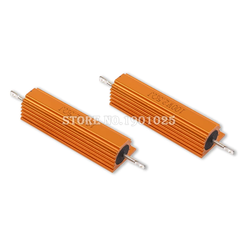 Resistance: 62R - New RX24 Aluminum Power Metal Shell Case Wirewound Resistor BXV 50W 100W  0.01R ~ 100K 1 6 8 10 20 200 500 1K 10K Ohm Resistance