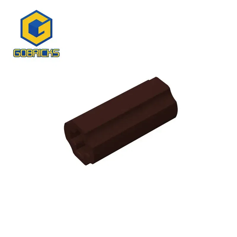 Color: Dark Tan - Gobricks 10PCS Bricks Connector 2L compatible with 59443 pieces of children's toys building blocks Part Children's Birthday Gift