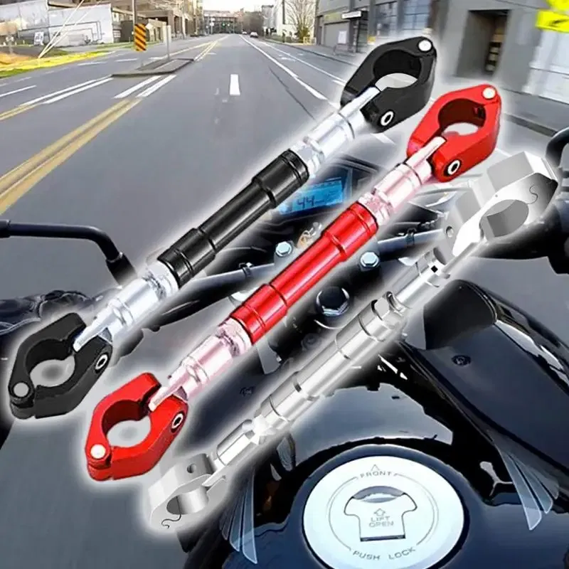Ships From: france, Color: Red - Universal Motorcycle Multifunctional Bracket Balance Adjustable Bar Stand Crossbar Durable Balancing Handlebar Motorcycle