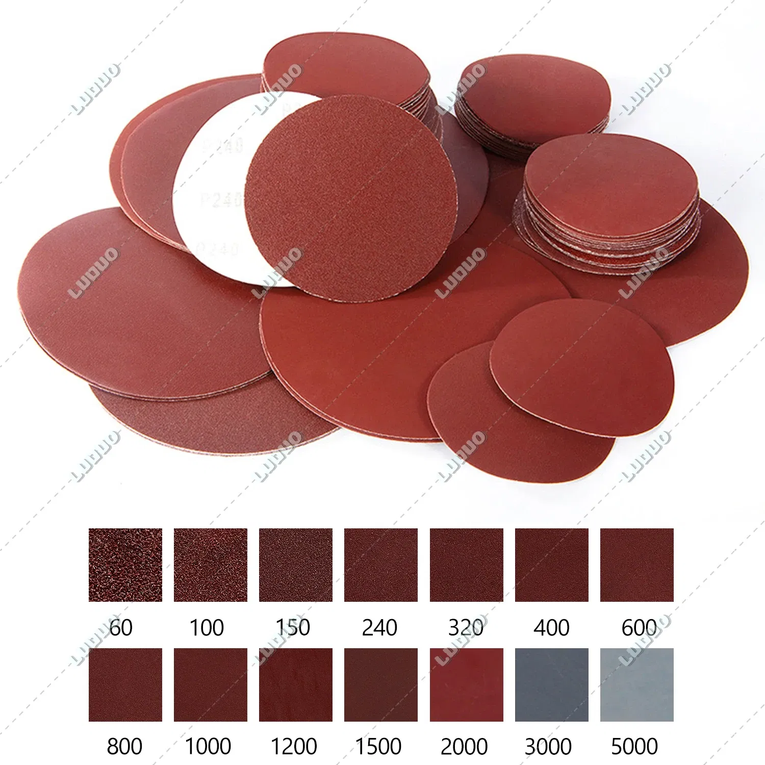 Color: Pink, Ships From: CHINA, Model: 5000 - 2 3 4 5 6 Inch Round Sandpaper Disk Abrasive Polish Pad Plate Sanding Sheet Polishing Kit Grit Paper Discs Grit 60-5000