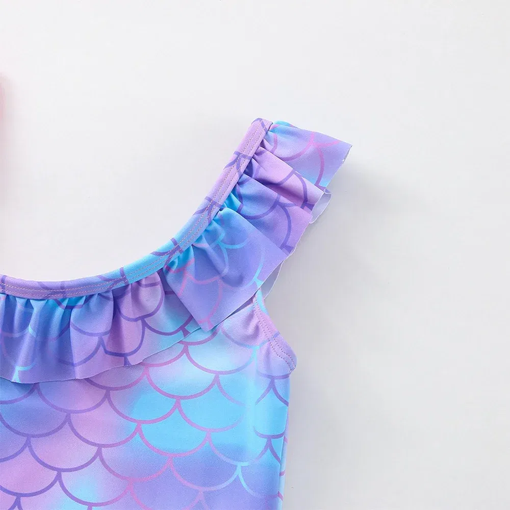 Color: GRAY, Kid Size: 12M - Moana Baby Girl Mermaid Fish Scale Print Swimsuit One-Piece Swimwear Toddler Bathing Suit Beach Outfit