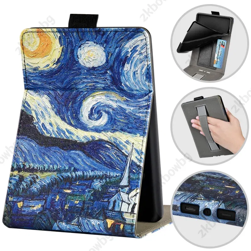 Color: GRAY, Size: Fifteen - Cute Smart Case for 6.8' 6'' Kindle Paperwhite Signature 11th Generation Edition 12th 2024 7'' 7th 10th 6th M2L4EK RS23CV Cover