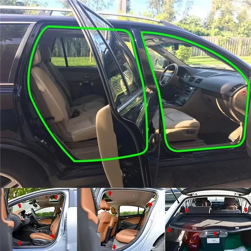 Color: GRAY - Car Door Rubber Seal Weatherstrip Steel Belt Weatherstripping Soundproof Waterproof Seal Kit Strip Rubber Seal Edge Trim