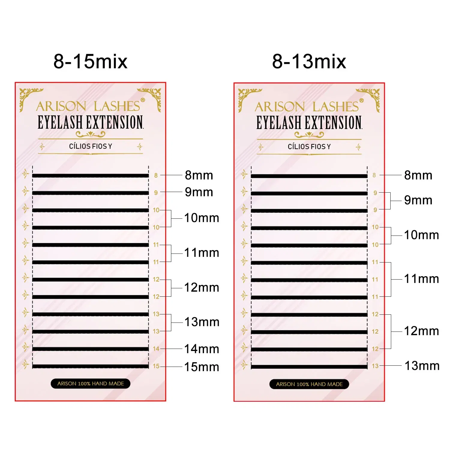 Color: Brushed Slate, Curl: D, Thickness: 0.07mm, Length: 9mm - ARISON LASHES W Shape 3/4/5/6D Eyelashes Extension Premade Volume Fans YY-shape Lashes Faux Mink Soft Easy Faning Natural Lashes