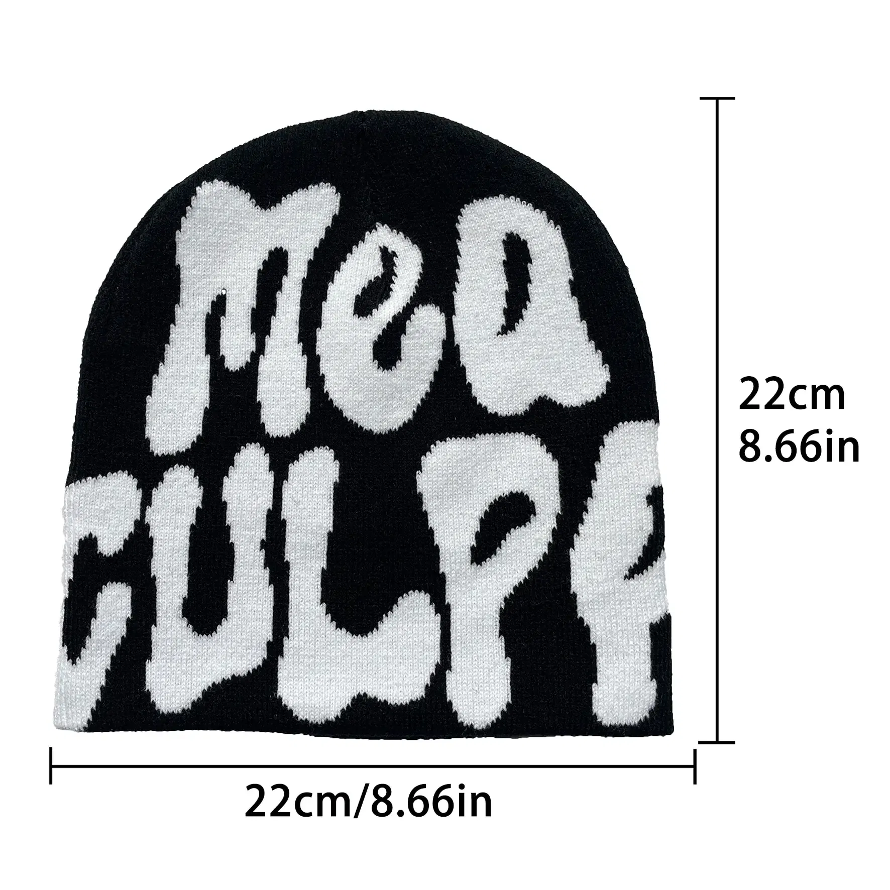 Color: Red - Y2K Knitted Hats Men's And Women's Jacquard Hats Outdoor Riding Europe And The United States Fashion Warm Hat