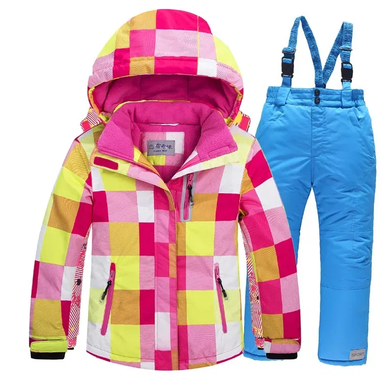 Color: Gold, Kid Size: 7 - OLEKID 2025 Russia Winter Children Boy Ski Suit Waterproof Girl  Jacket Overalls Snowsuit 3-16 Years Kid Teenage Parka Snow Suit