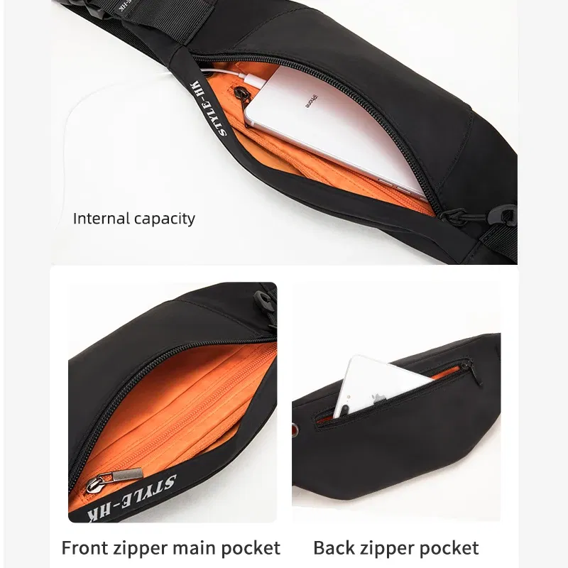 Color: NUDE - Heroic Knight High Quality Waist Pack Man Casual Outdoor Travel Cross Shoulder Bag Fashion Sport Chest Bag Waterproof fanny Pack