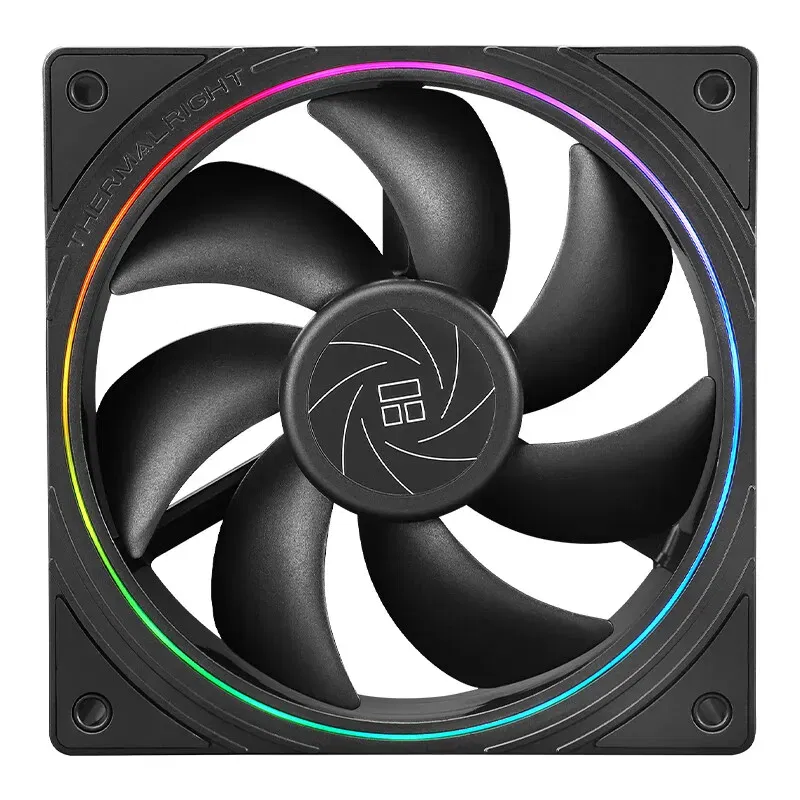 Color: Black, Blade Color: Other, RGB Support: A-RGB - Thermalright TL-S12R-W Case Fan 120mm HALO Reverse CPU Cooling Fan CPU Air Cooler TL-S12 5V 3PIN ARGB Aperture Chassis Fan