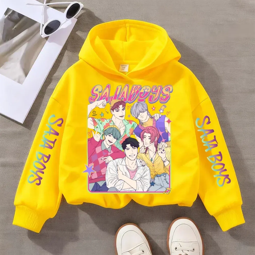 Color: Yellow, Kid Size: 140 - Witch Hunter Group Zoey Cosplay Costume Girls Womens Halloween Party Costumes Demon Hunter Idol Girl Group Purple Casual Hoodie