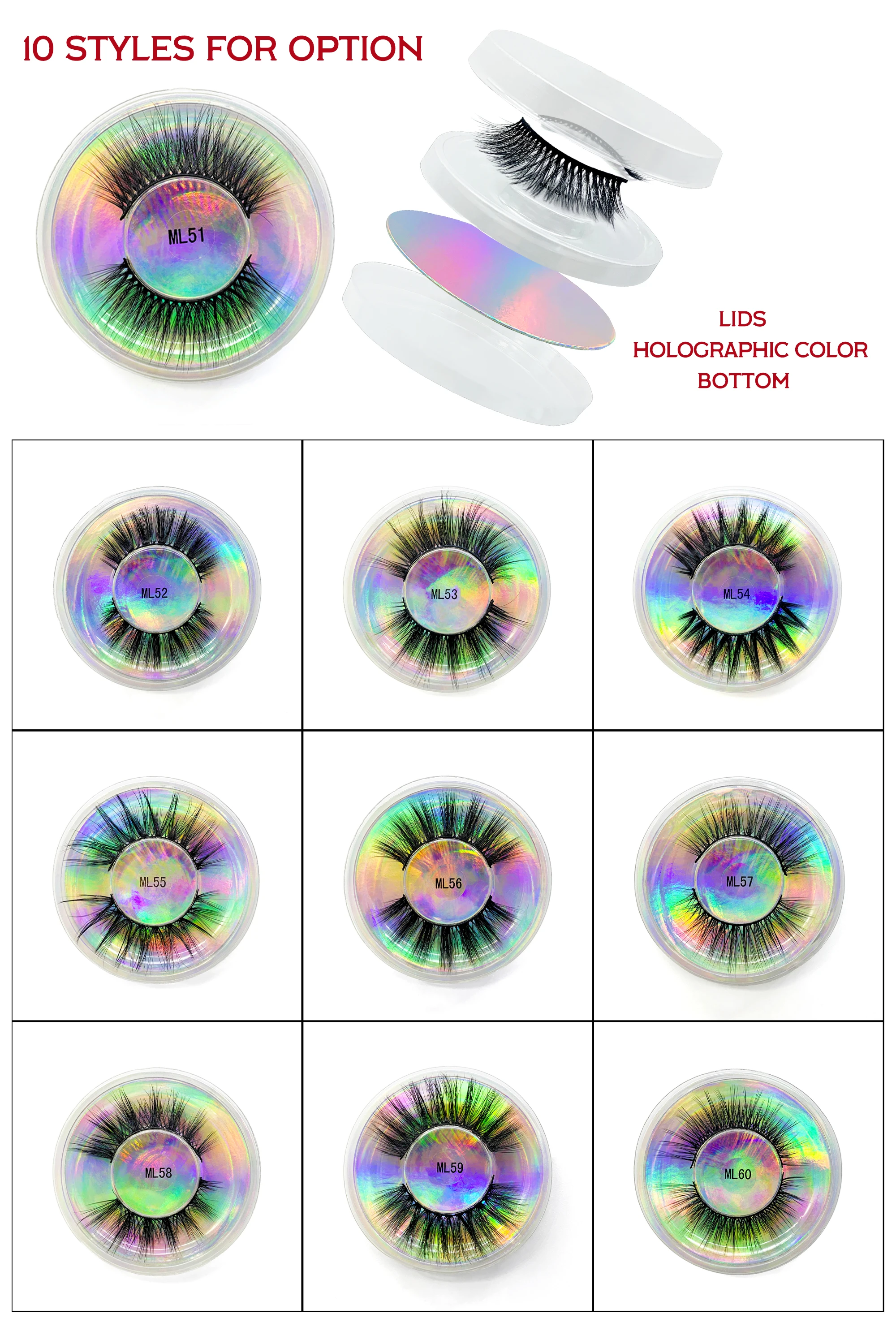 Color: Light Grey, Ships From: United States - Fake Eyelashes Wholesale Fluffy False Eyelashes Makeup Eyelash Extension Accessoires Faux Mink Lashes maquiagem