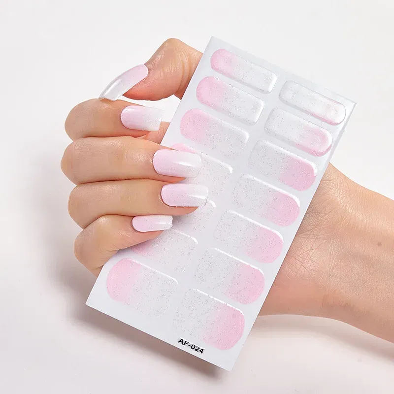 Color: Titanium - Nail Sticker Set Self Adhesive Nail Sticker Nail Strips Nailart Sticker Sticker For Nails Foil Nail Art Stickers 2020 Shiny