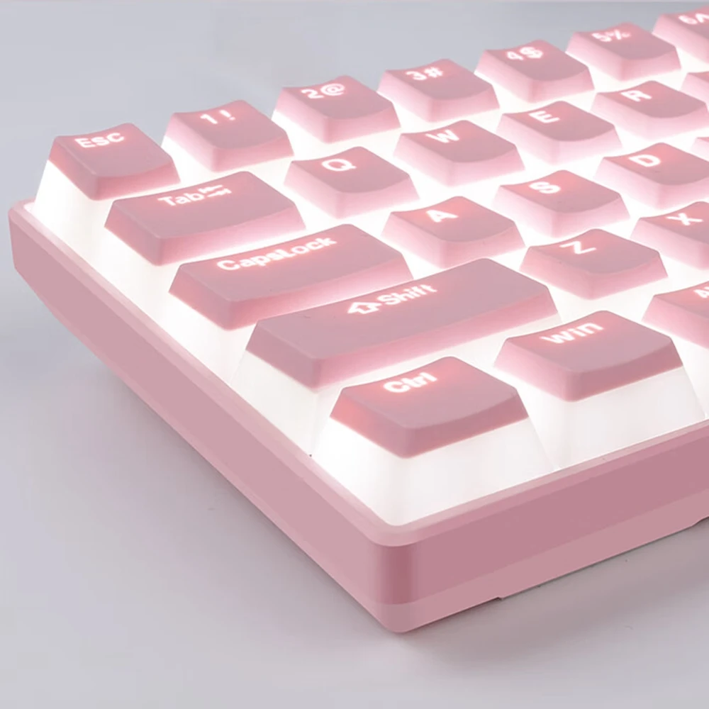 Color: Khaki - 129Keys Keyboard Keycap OEM Profile PBT Material Key Cap for Mx Hot Swap Mechanical Keyboard Switch Transparent Pudding Keycaps
