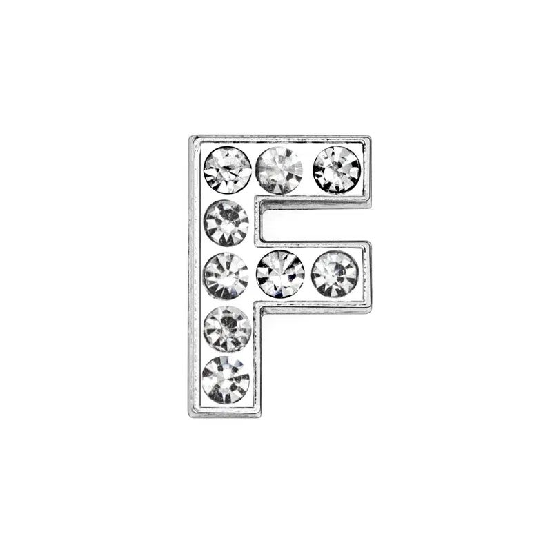 Color: Blue - Rhinestone Slide Charms Letters For Jewelry Making Women Bracelet 8mm Alphabet A-Z Pet Collar Necklace DIY Accessories Gift