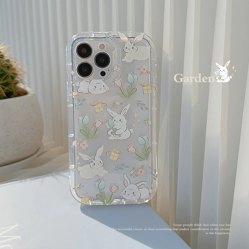 Color: Blue, Compatible-Phone Models: For Samsung Galaxy S21 Plus - Cute Cartoon Bunny Print Phone Case for Samsung Galaxy 24 23 22 21 20 Plus Ultra FE A73 A72 A71 A52 A51 A32 Note 20 Airbag Funda