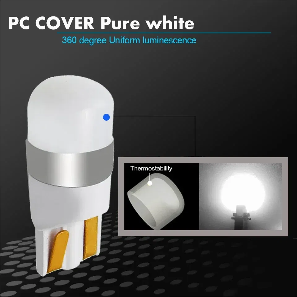 Emitting Color: Crystal Blue - 1PCS 3030 SMD 350LM T10 W5W LED Car Clearance Lights Reading Lamp Auto Vehicle Dome Door Bulb Accessories Pure White 6000K