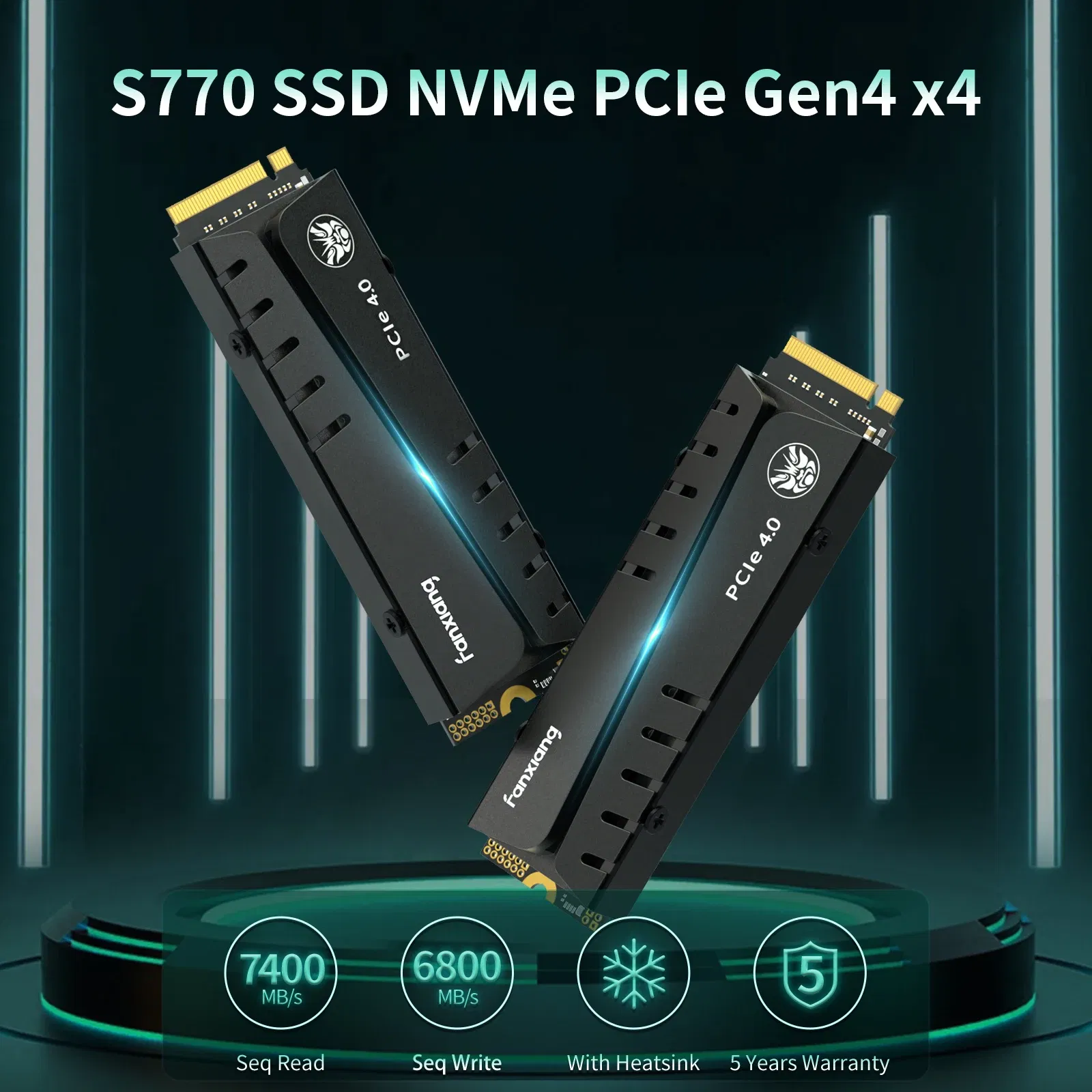 Color: Gold, Ships From: CHINA - 2025 Fanxiang S660/S770/S880 SSD NVMe M2 PCIe4.0x4 1TB 2TB 4TB Internal Solid State Drive For PlayStation5/PS5 Desktop SSD Hard