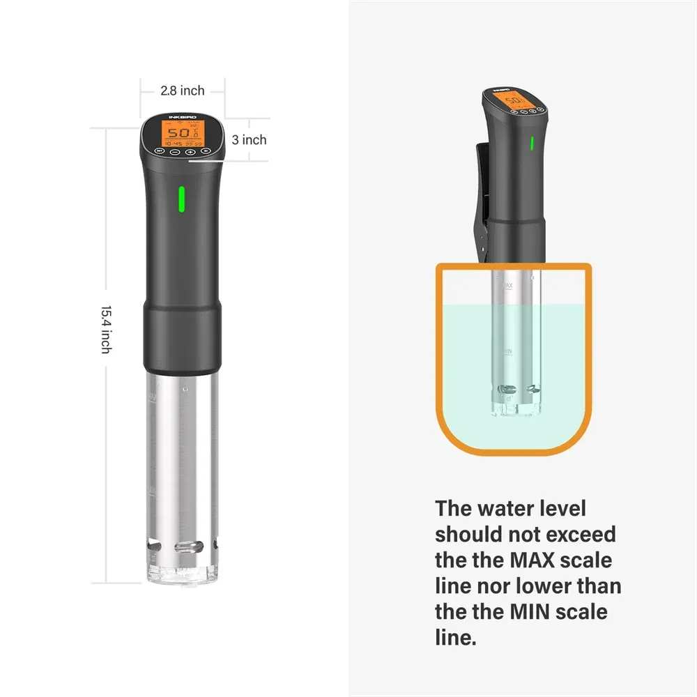 Color: Gold, Ships From: CHINA - INKBIRD Culinary Sous Vide ISV-200W Wi-Fi Precision Cooker Powerful&Durable Immersion Circulator with Stainless Steel Components