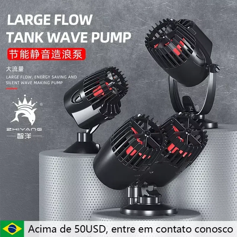 Color: Yellow, Power: 1W - Wavemaker Wave Maker Water Pump for Aquarium Fish Tank Submersible Aerobic Pump Water Circulation Pump Flow Surf Pump 220-240V