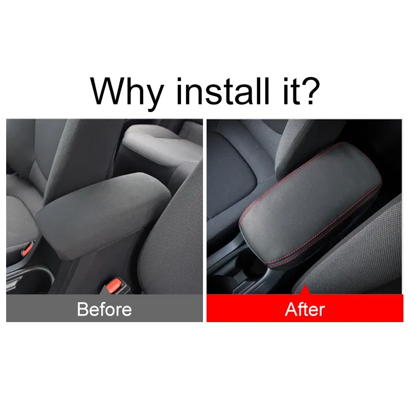 For Toyota Corolla E210 2019 2020 2021 2022 2023 Microfiber Leather Car Center Console Armrest Box Cover Protection Pad  Trims