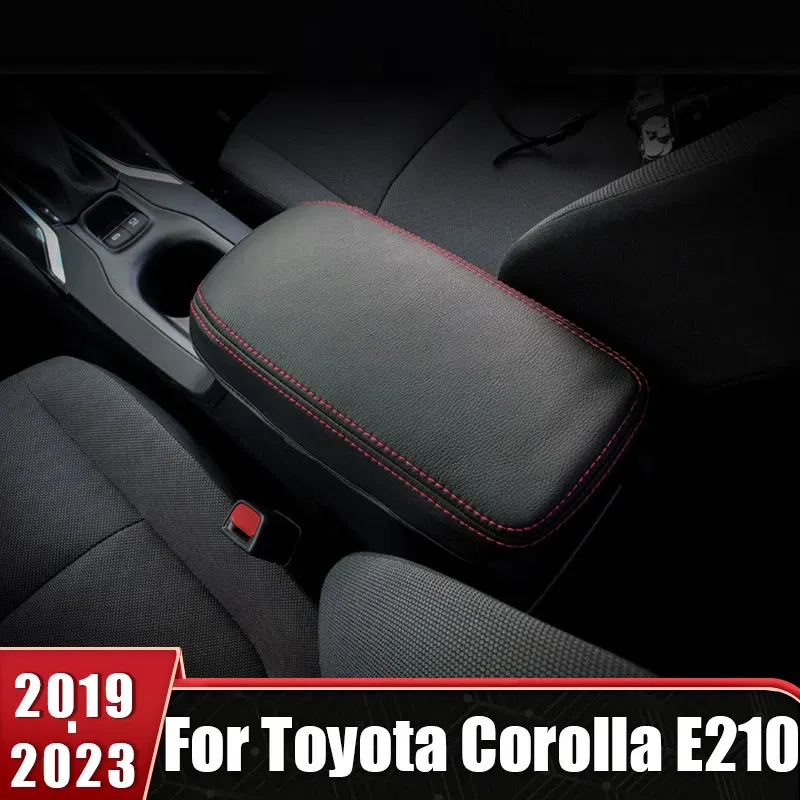 For Toyota Corolla E210 2019 2020 2021 2022 2023 Microfiber Leather Car Center Console Armrest Box Cover Protection Pad  Trims