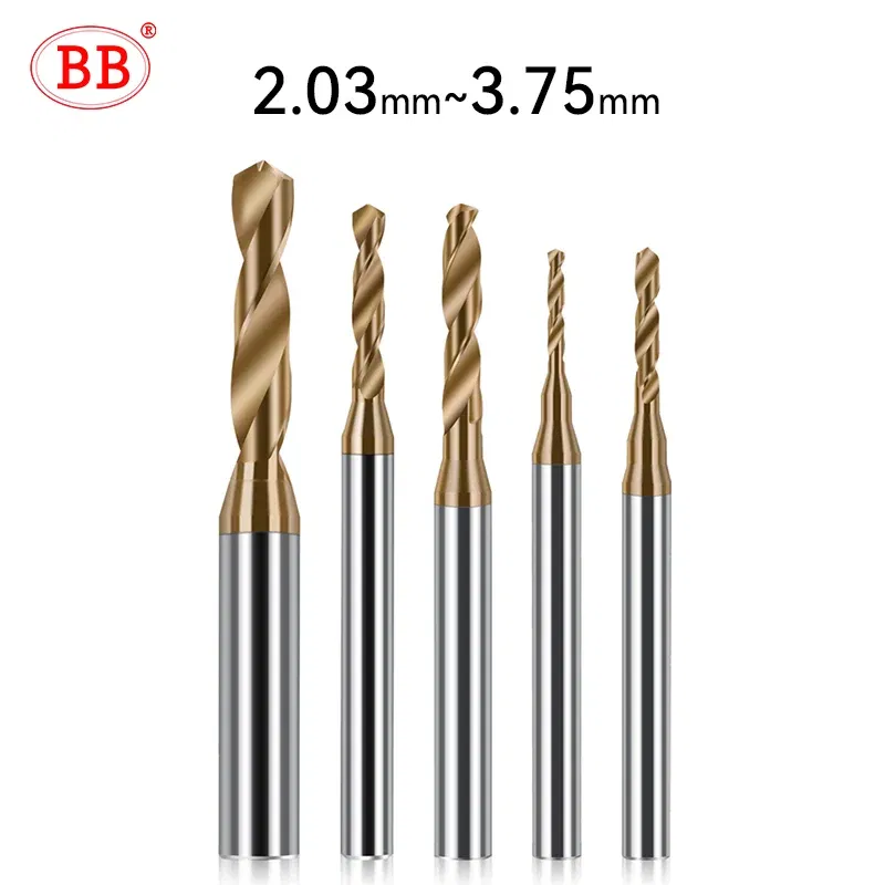 Hole Diameter: 3.4mm - BB 2.03-3.75mm Micro Drill Mini Coated Solid Carbide Bit Metal Iron Steel Hole Drilling 3xD Cutting Length D=4mm CNC Tool 1pcs