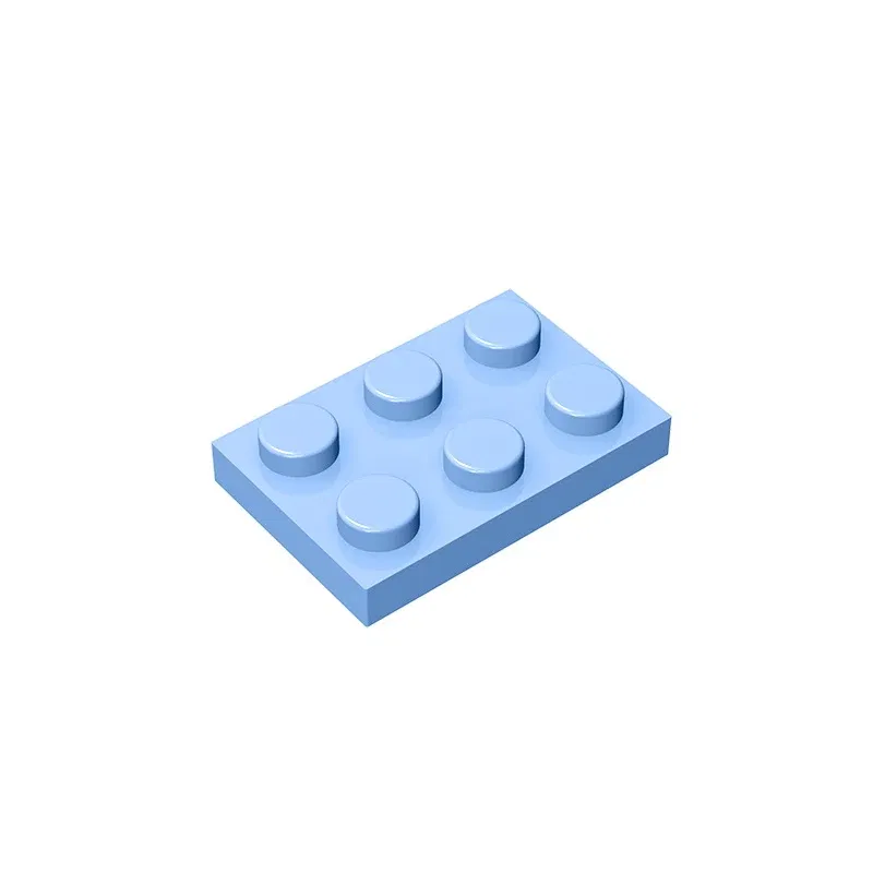 Color: WHITE - Educational Assemblage GOBRICKS Plate 2 x 3 compatible  with lego 3021 pieces of children's toys building block Particles Plate
