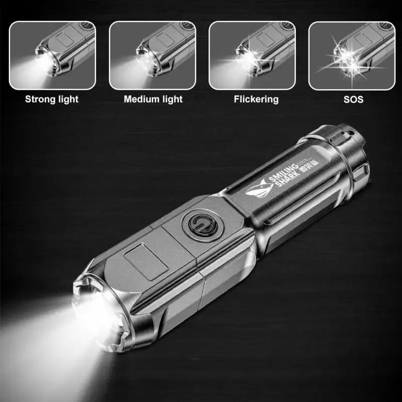 Emitting Color: Green - Powerful LED Flashlight Rechargeable USB 18650 Waterproof Zoom Fishing Hunting 100000 Lumens Tactical Flashlight LED Flashlight