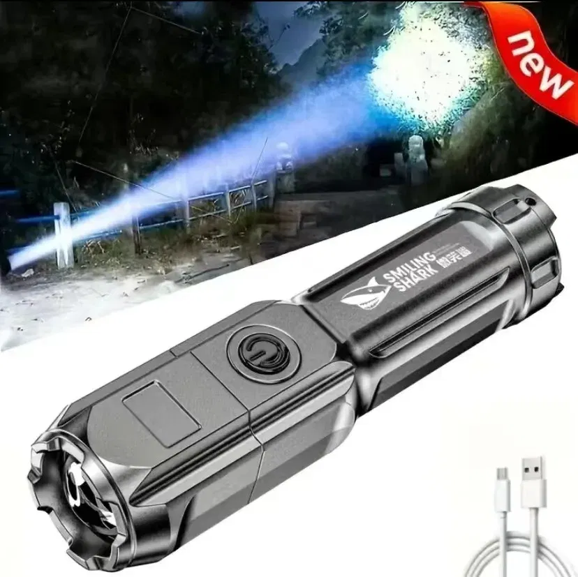 Emitting Color: Green - Powerful LED Flashlight Rechargeable USB 18650 Waterproof Zoom Fishing Hunting 100000 Lumens Tactical Flashlight LED Flashlight