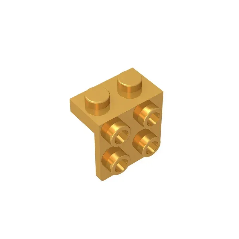 Color: CORAL RED - Gobricks GDS-641 ANGLE PLATE 1X2 / 2X2 compatible with lego 44728 21712 92411 children's DIY Educational Building Blocks