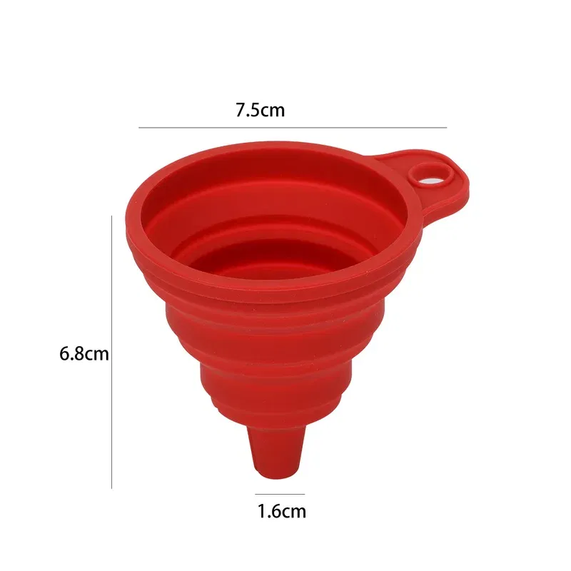 Color: black - Collapsible Silicone Car Engine Funnel for Mitsubishi Endeavor Montero Outlander 2 3 XL Pajero 2 4