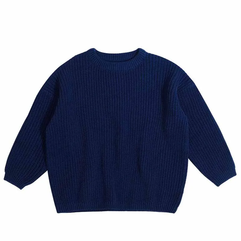 Color: Navy Blue, Size: S, Age Range: 0-3M - Personalized sweaters for cherished babies.Celebrate your little one's name with unique, custom-made thick knitted sweaters
