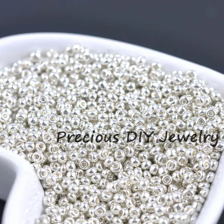 Color: GRAY, Item Diameter: 2mm - Gold and Silver Color 2mm 3mm 4mm Crystal Glass Spacer beads,Czech Seed Beads For Jewelry Handmade DIY BLUV03X
