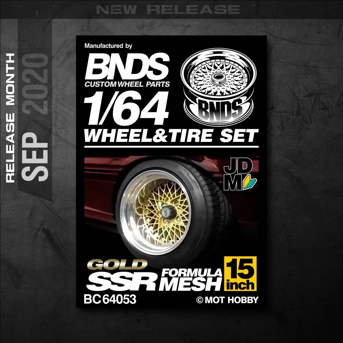 Color: Gold - 1/64 Alloy Wheels With Rubber Tires By BNDS Assembly Rims Modified Parts for Model Car Refitted VIP Style No.64053-64088