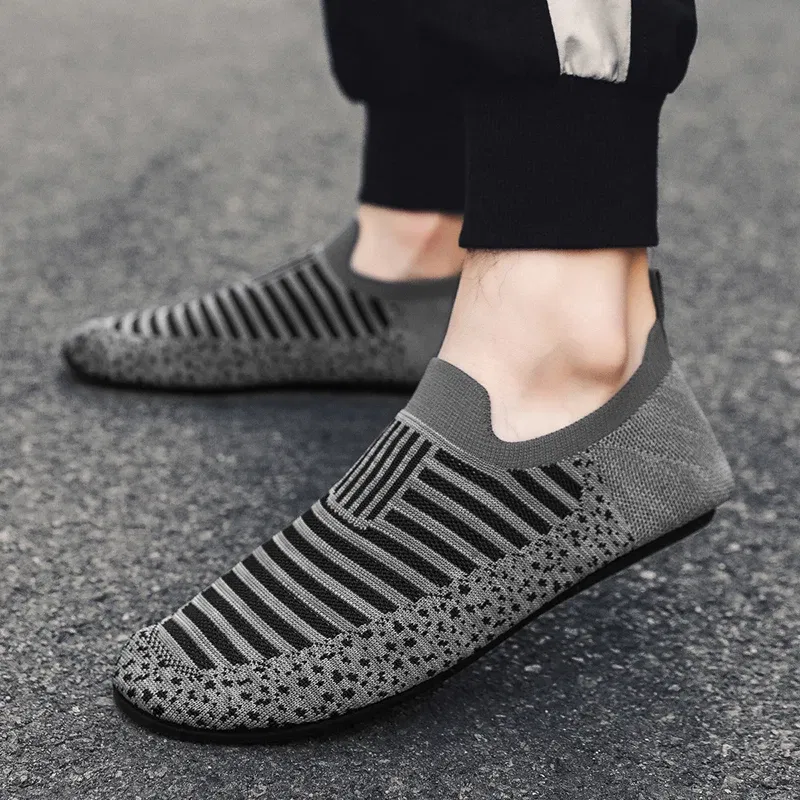 Color: SKY BLUE, Shoe Size: 46 - MAEDEF Mens Shoes Comfortable Casual Shoes Men Home Slippers Lightweight Breathable Walking Moccasins Thin Bottom House Shoes