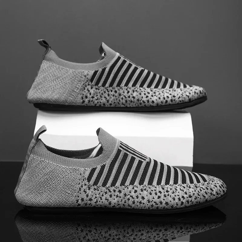 Color: SKY BLUE, Shoe Size: 46 - MAEDEF Mens Shoes Comfortable Casual Shoes Men Home Slippers Lightweight Breathable Walking Moccasins Thin Bottom House Shoes