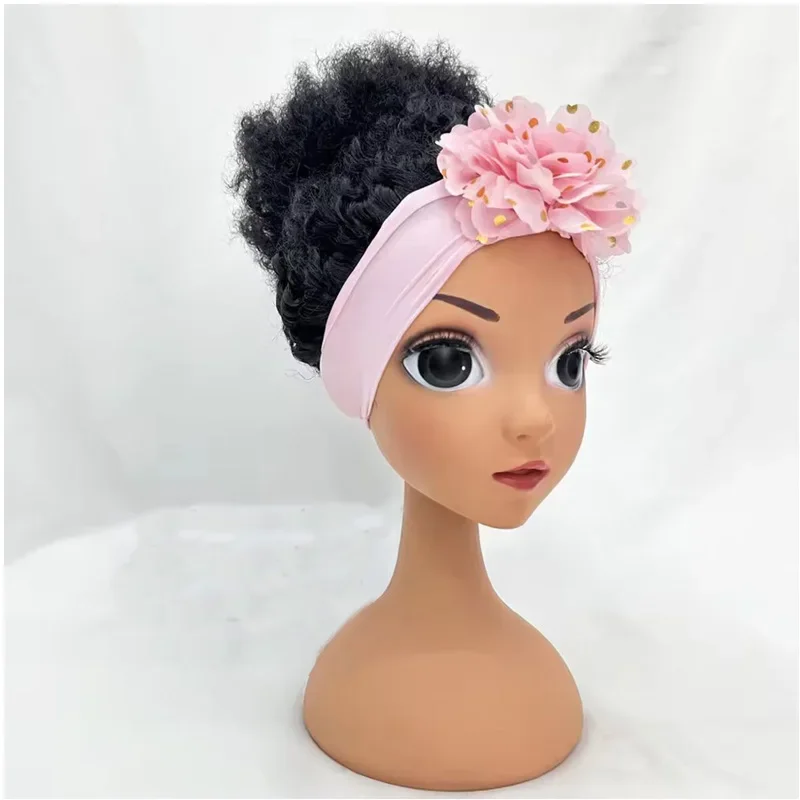 Color: Lavender, Ships From: CHINA - Popular Beauty Girls Full Head Feel Like Human Hair Wig for Kids Girls Synthetic Headband Wigs Soft Breathable Wigs for Baby