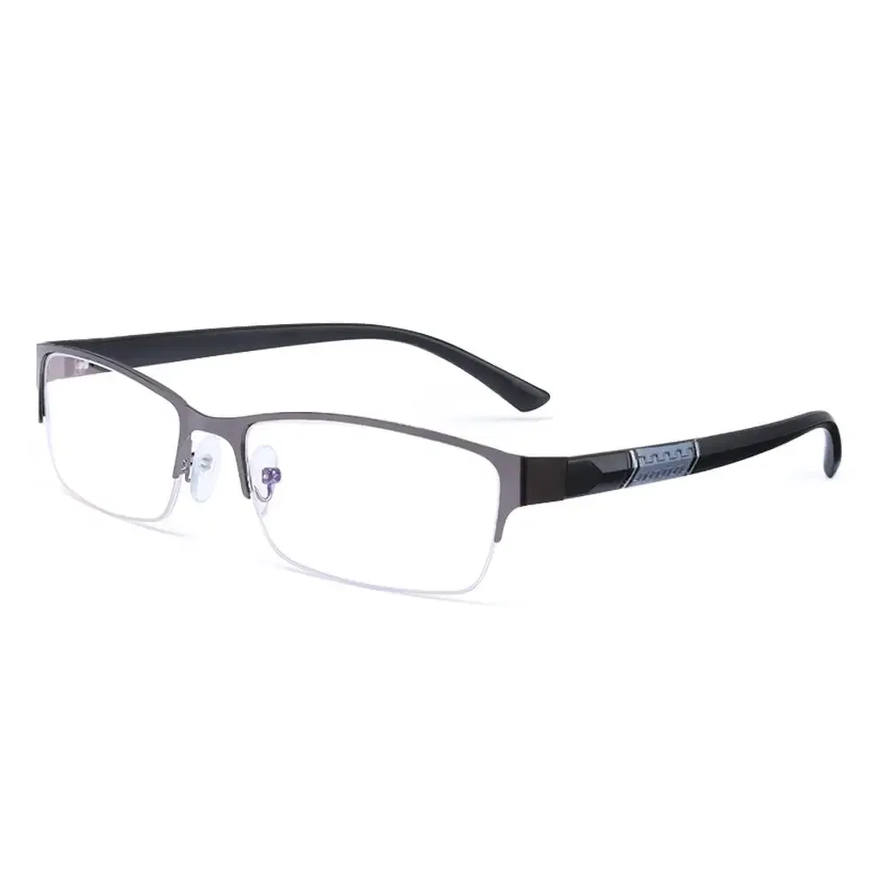 Frame Color: WHITE, Eye Prescription: +300 - Metal Anti-blue Light Reading Glasses Farsighted Eyeglasses Men Business Eyewear Diopter 0 +1.0 +1.5 +2.0 +2.5 +3.0 +3.5 +4.0