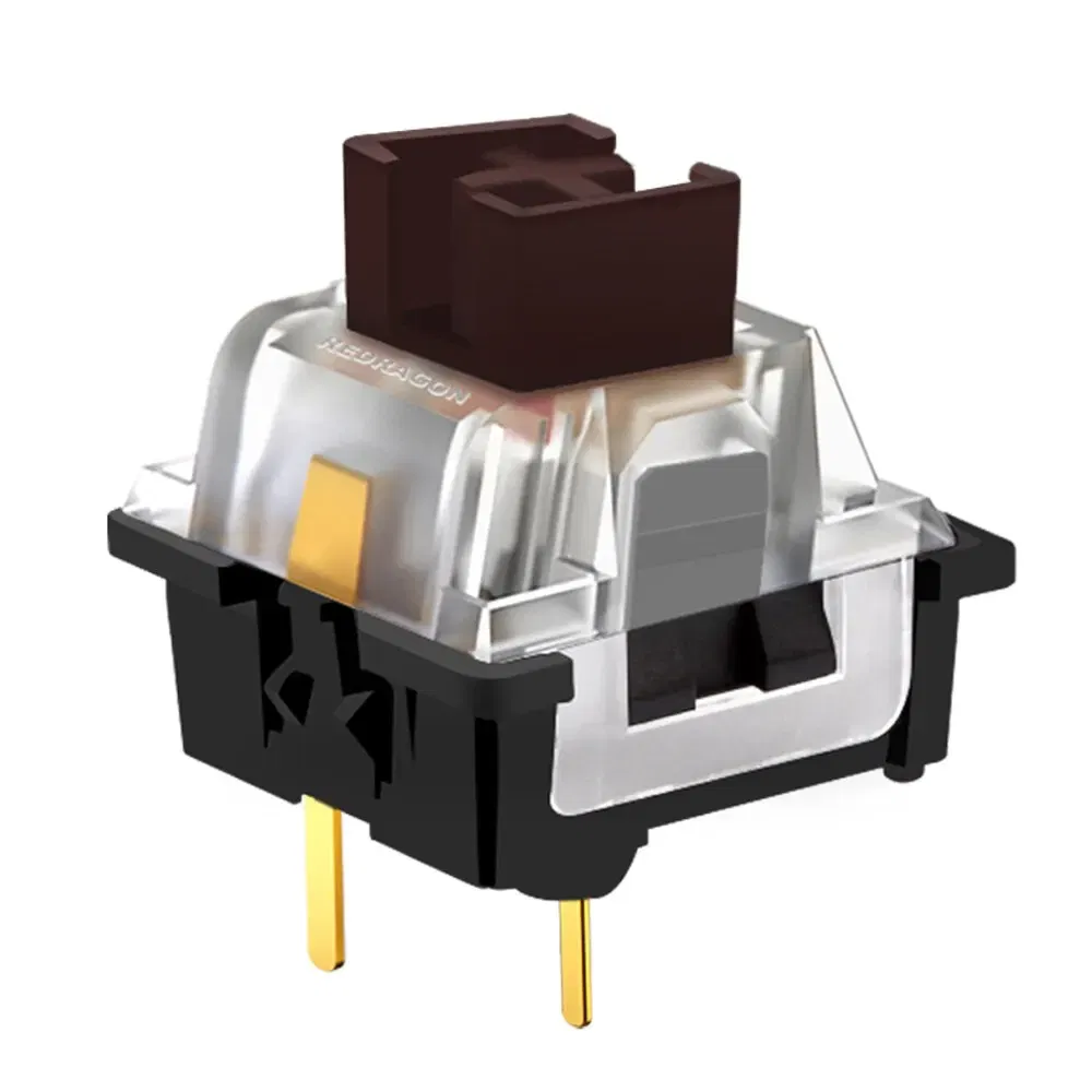 Color: Pewter, Axis Body: Brown Switch - REDRAGON SMD RGB MX Switch 3Pin Clicky Linear Tactile Silent Red Blue Black Brown Purple Switche For Backlit Mechanical Keyboard