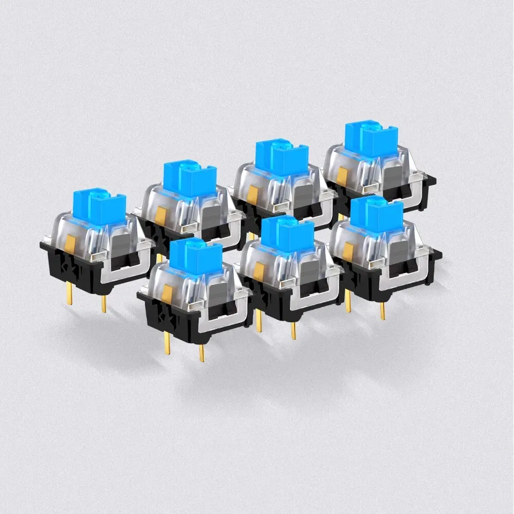 Color: Pewter, Axis Body: Brown Switch - REDRAGON SMD RGB MX Switch 3Pin Clicky Linear Tactile Silent Red Blue Black Brown Purple Switche For Backlit Mechanical Keyboard