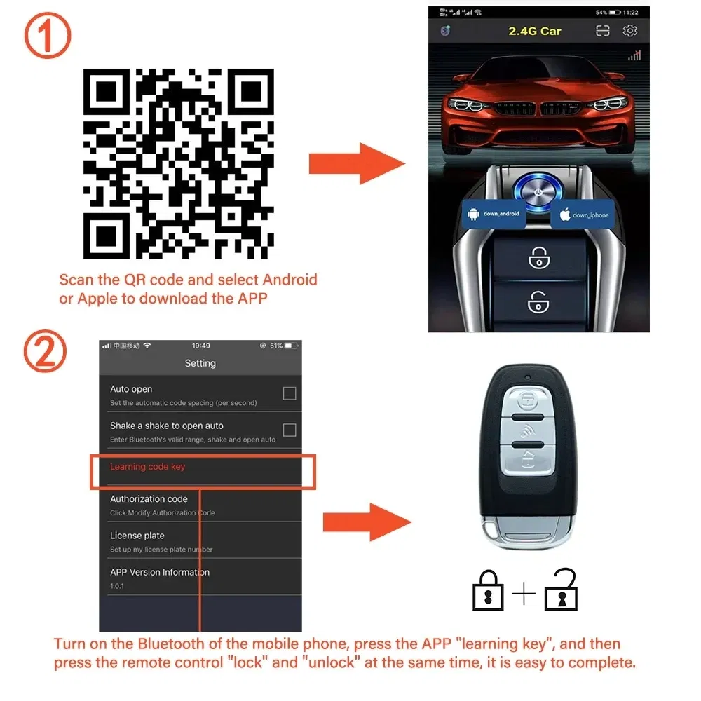 Color: PURPLE - Car Intelligent Security Protection Universal Auto Start Stop System Remote Control Engine Ignition Kit Keyless Entry Autostart