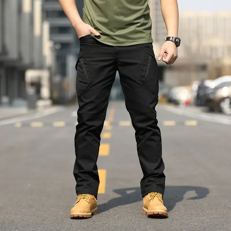 Color: Blue, Size: L - Archon X9 Tactical Pants Slim Fit Waterproof Camouflage Training Pants Spring Autumn Breathable Waterproof Overalls Loose Wear