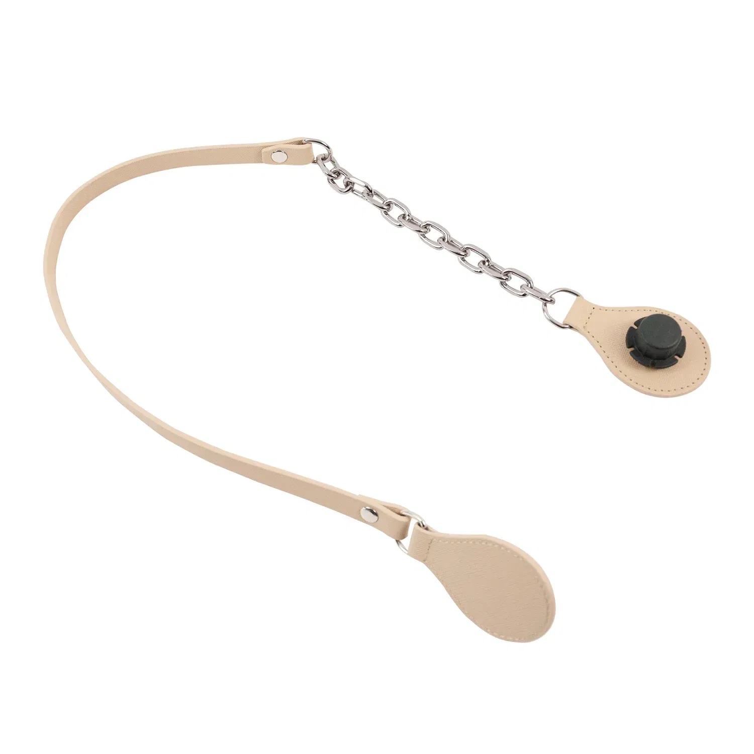 Color: Gold, Ships From: CHINA - Tanqu New Arrival Long Edge Painting Handles Faux Leather Flat PU Belt and Drops with Thicken Shiny Chain for OBag for EVA O Bag